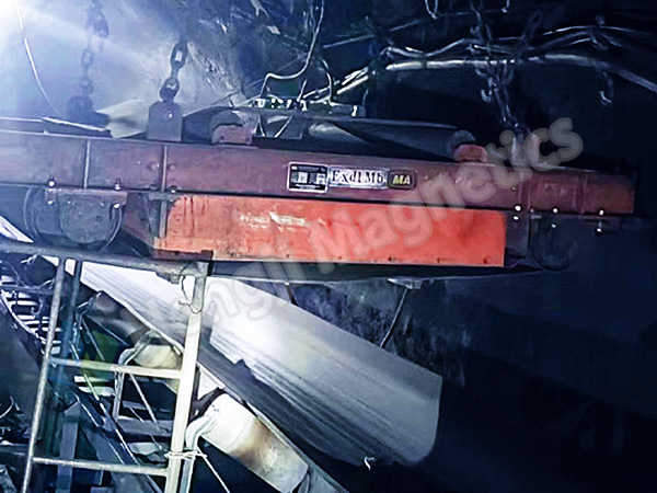 RBCYD Explosion-Proof Permanent Belt Coal Conveyor Magnetic Separator Applications 2