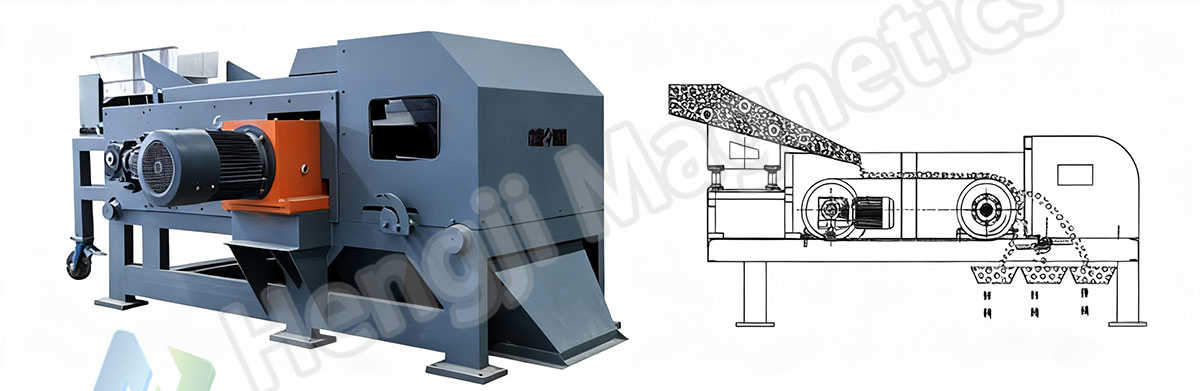 HECS Eddy Current Non-ferrous Metal Magnetic Separator Working Principle