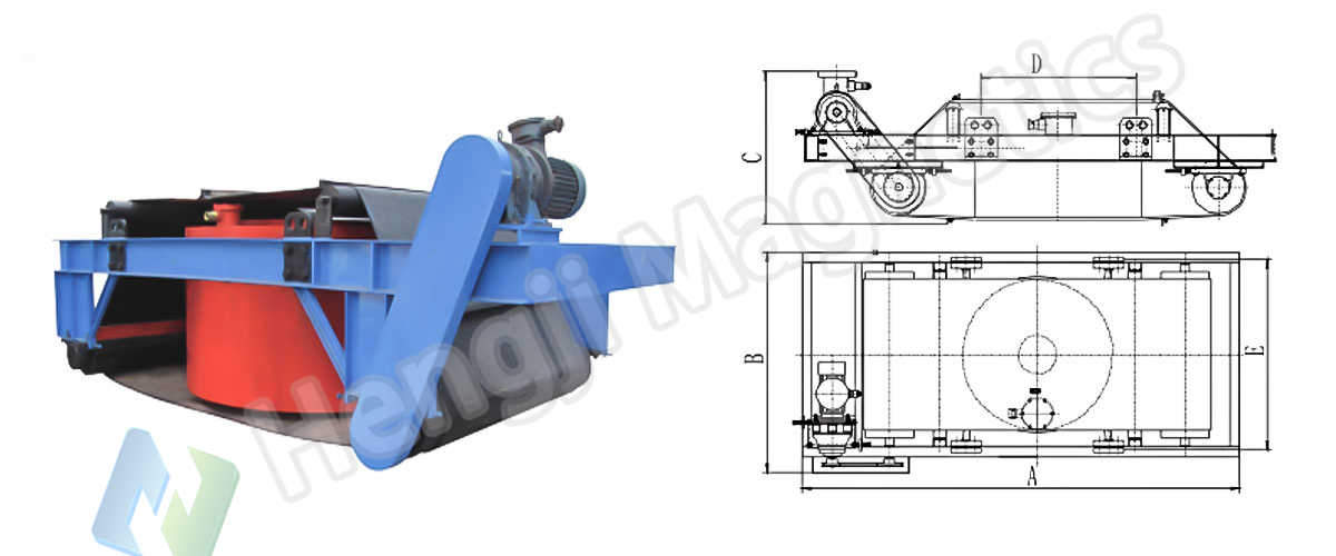 RBCDD Electromagnetic Explosion-proof Magnetic separator For Mining Conveyor Working Principle