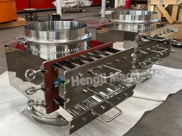 Which food processing applications use a magnetic drawer separator?